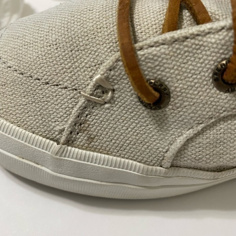Sperry’s Slip-On Canvas Shoes with Leather Laces - Picture 10 of 11